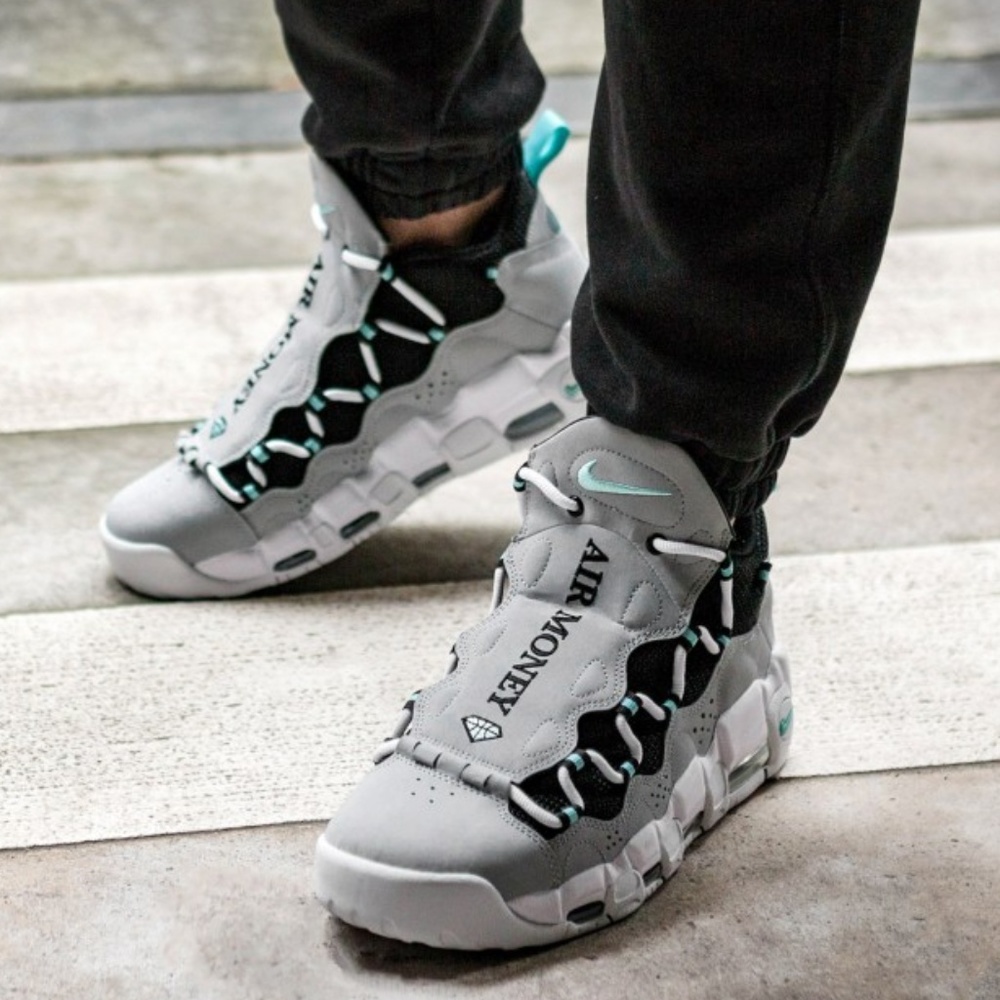 Nike Air More Money GS Wolf Grey Kids AUTHENTIC